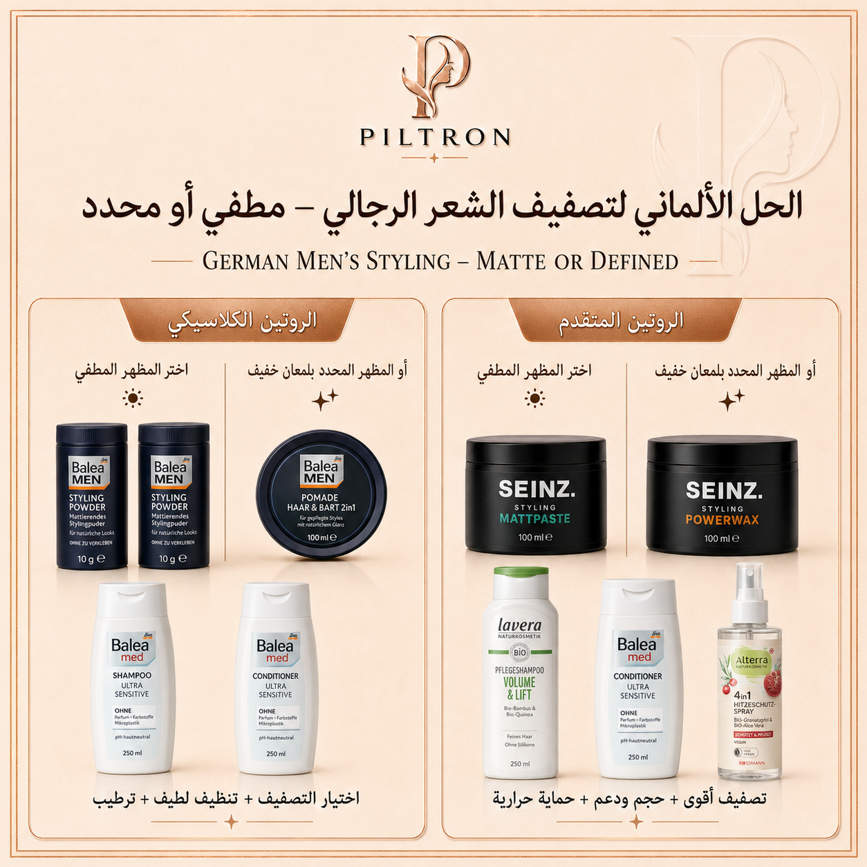 الحل الألماني لتصفيف الشعر الرجالي – مطفي أو محدد | German Men’s Styling – Matte oder Defined