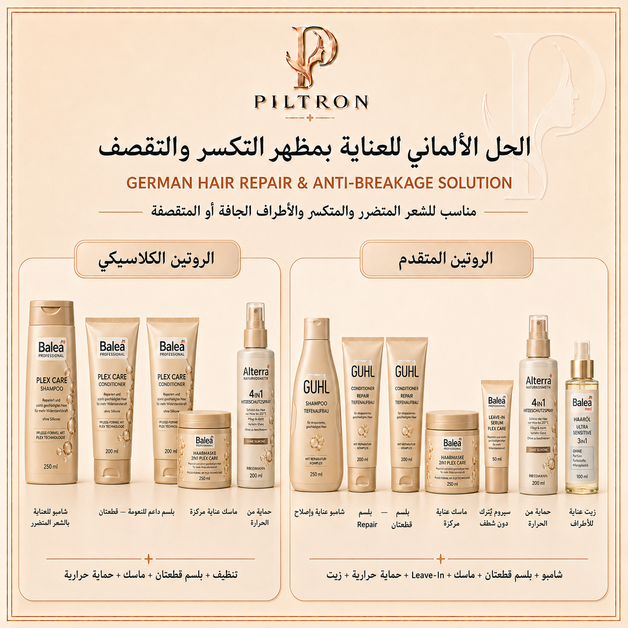 الحل الألماني للعناية بمظهر التكسر والتقصف | German Hair Repair & Anti-Breakage Solution