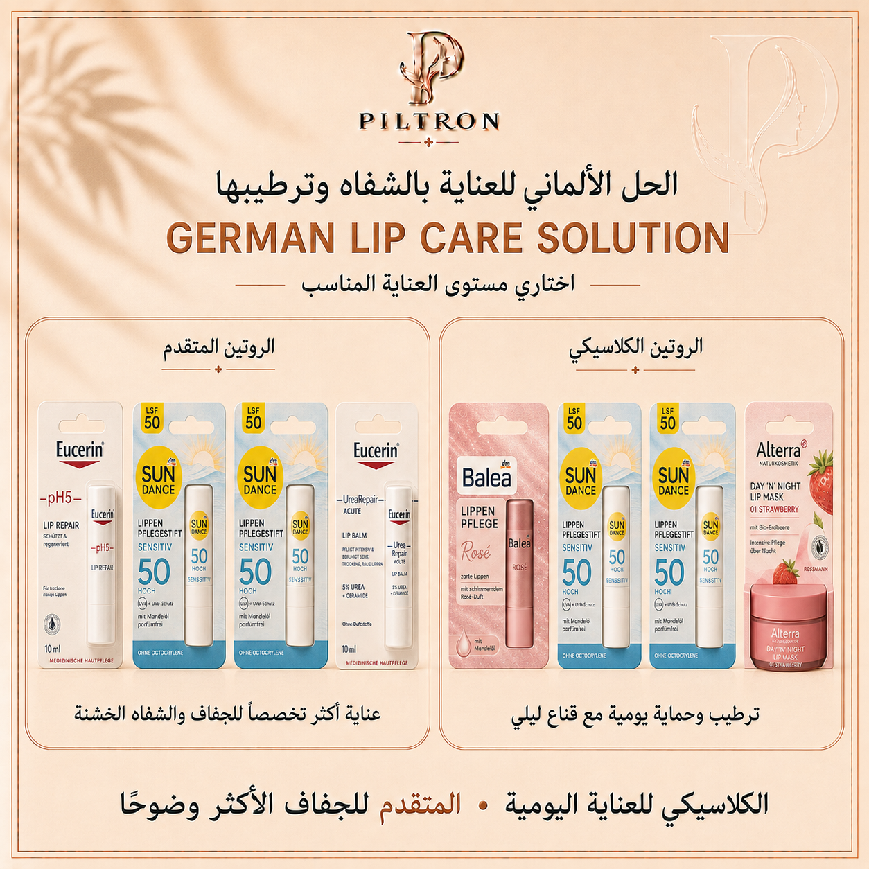 الحل الألماني للعناية بالشفاه وترطيبها | German Lip Care Solution