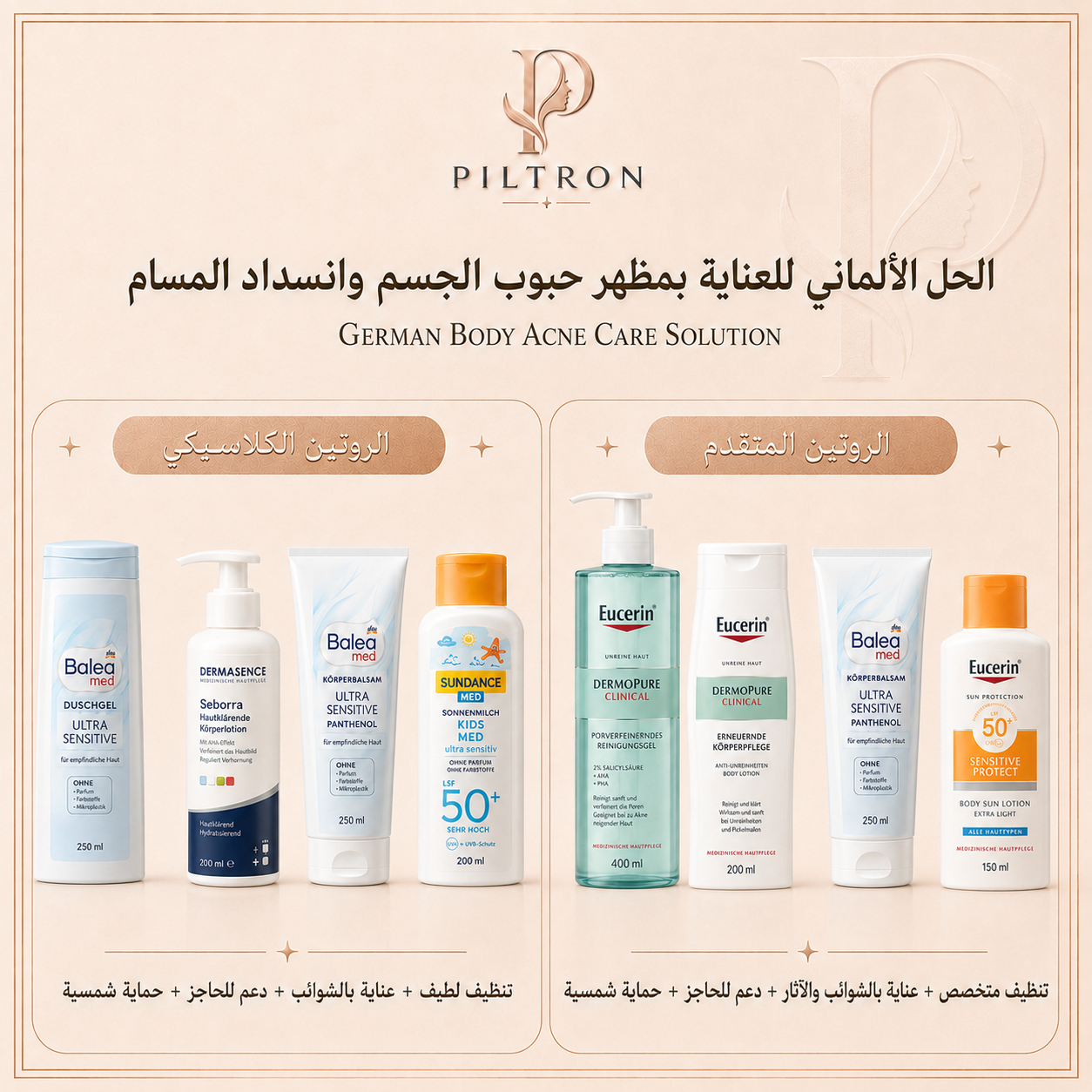 الحل الألماني للعناية بمظهر حبوب الجسم وانسداد المسام | German Body Acne Care Solution