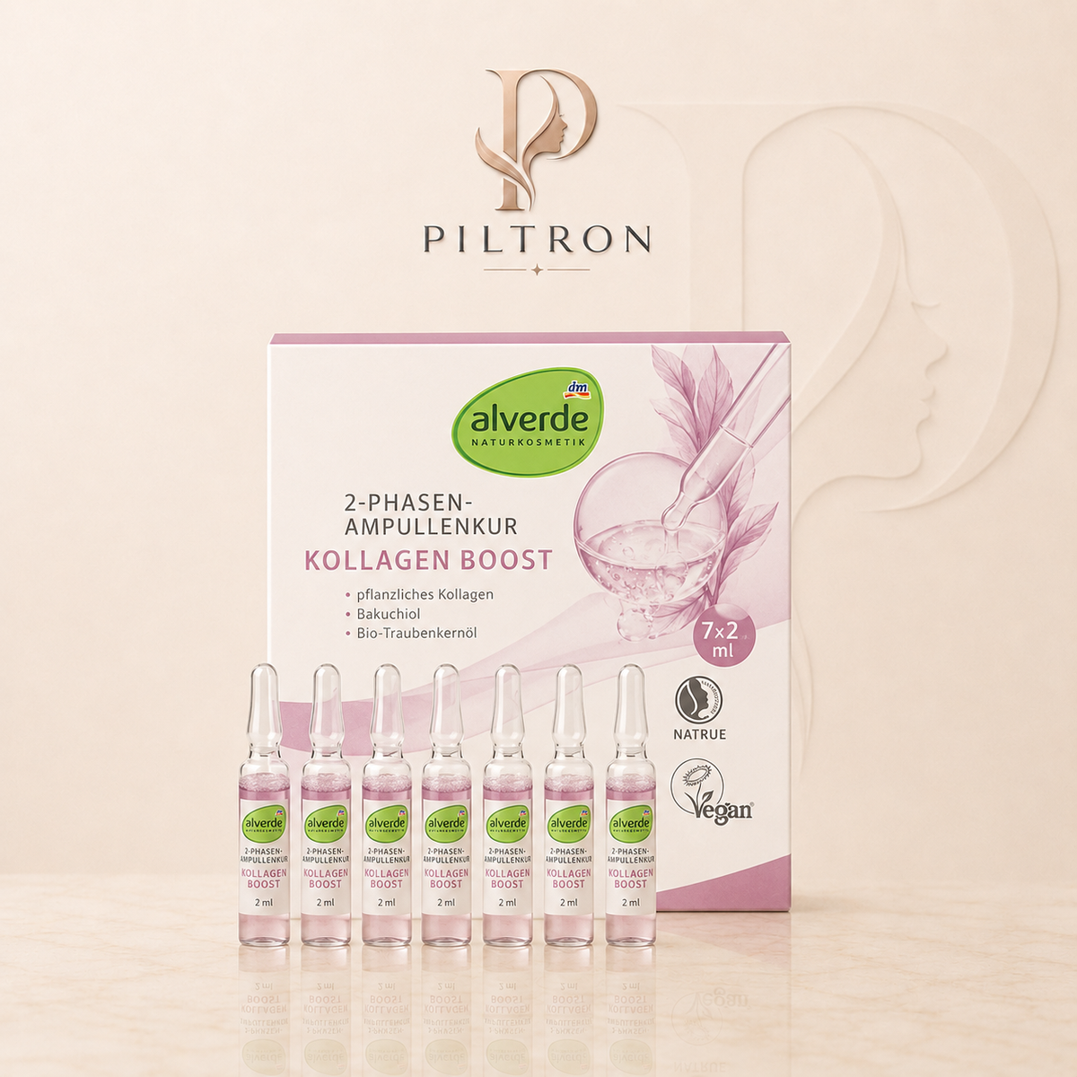 alverde NATURKOSMETIK Ampullenkur Kollagen Boost